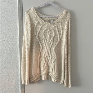 Cable Knit Cream Sweater